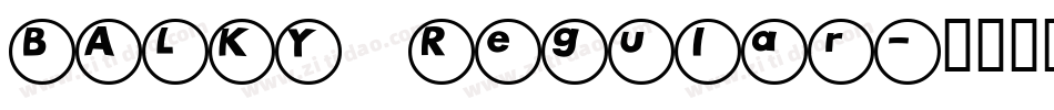 BALKY Regular字体转换